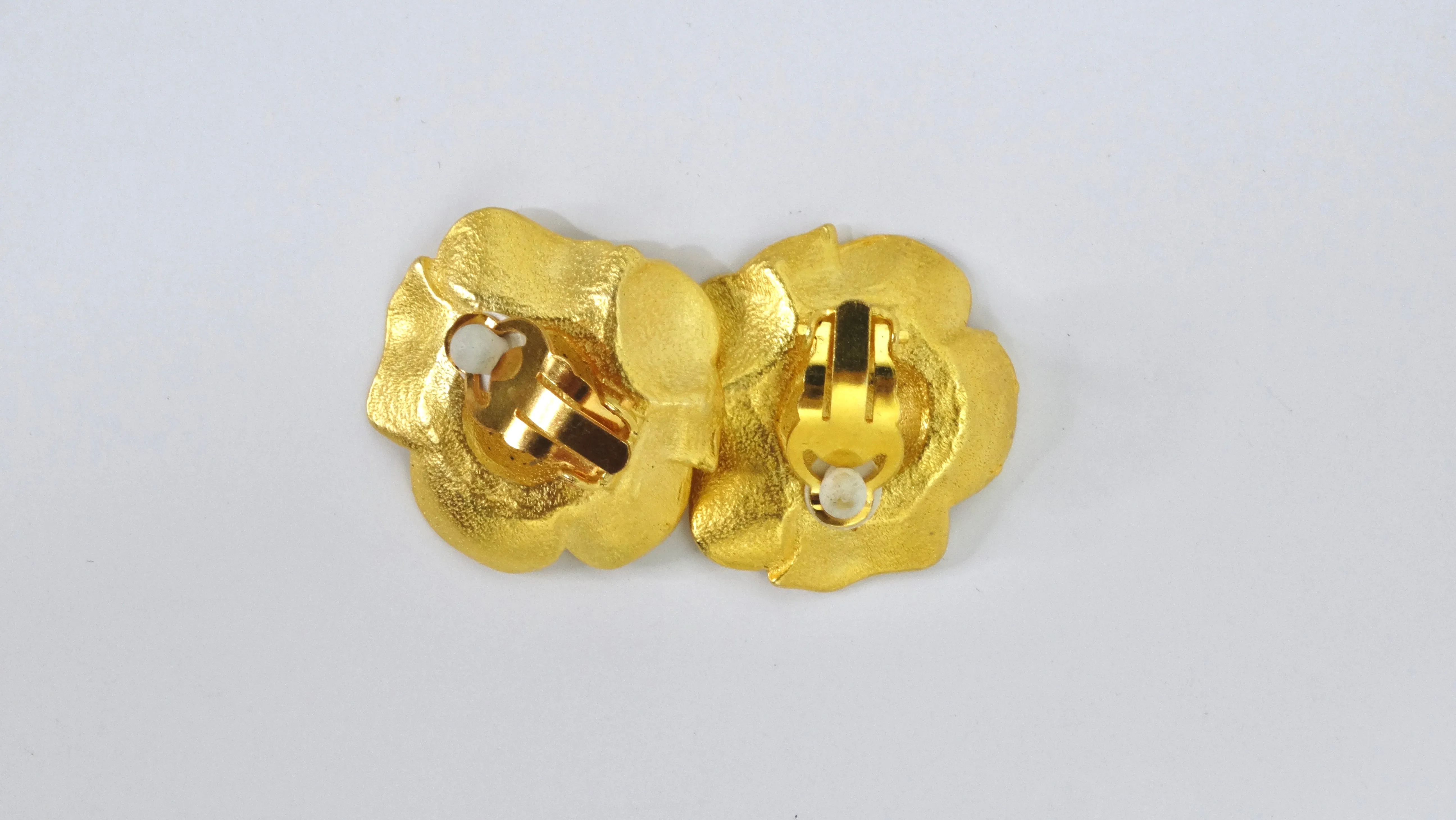 Kenzo Gold Flower Earrings