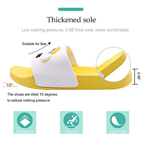 Kids Classic Cute Cartoon Lightweight Sandals (Rainbow Yellow)