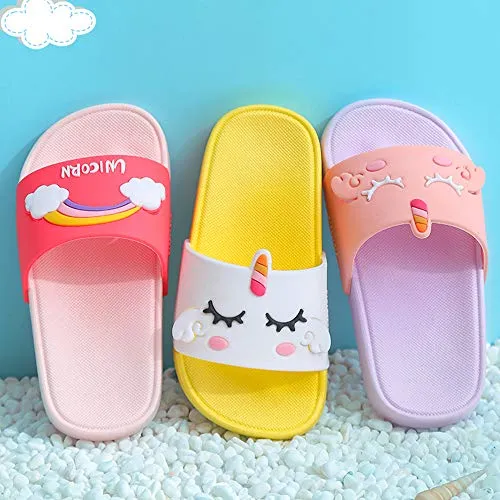 Kids Classic Cute Cartoon Lightweight Sandals (Rainbow Yellow)