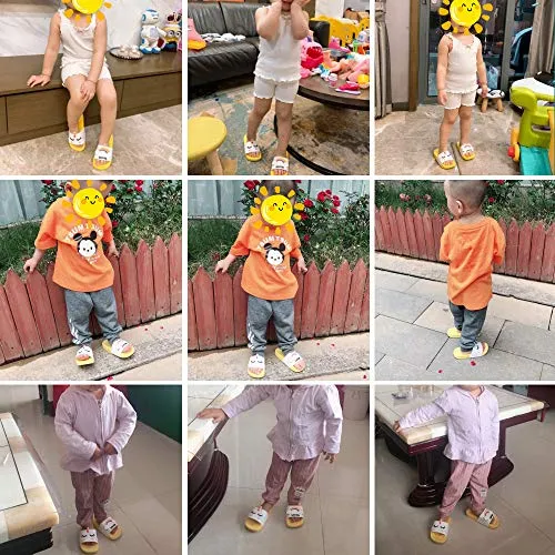 Kids Classic Cute Cartoon Lightweight Sandals (Rainbow Yellow)