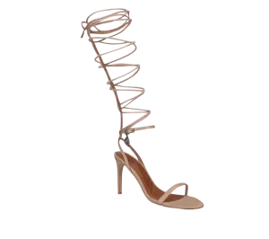 Kurt Geiger Nude Shoreditch Tie Heeled Sandals UK 5 EU 38 👠