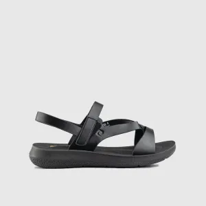 Ladies Strap Sandal Black 10339