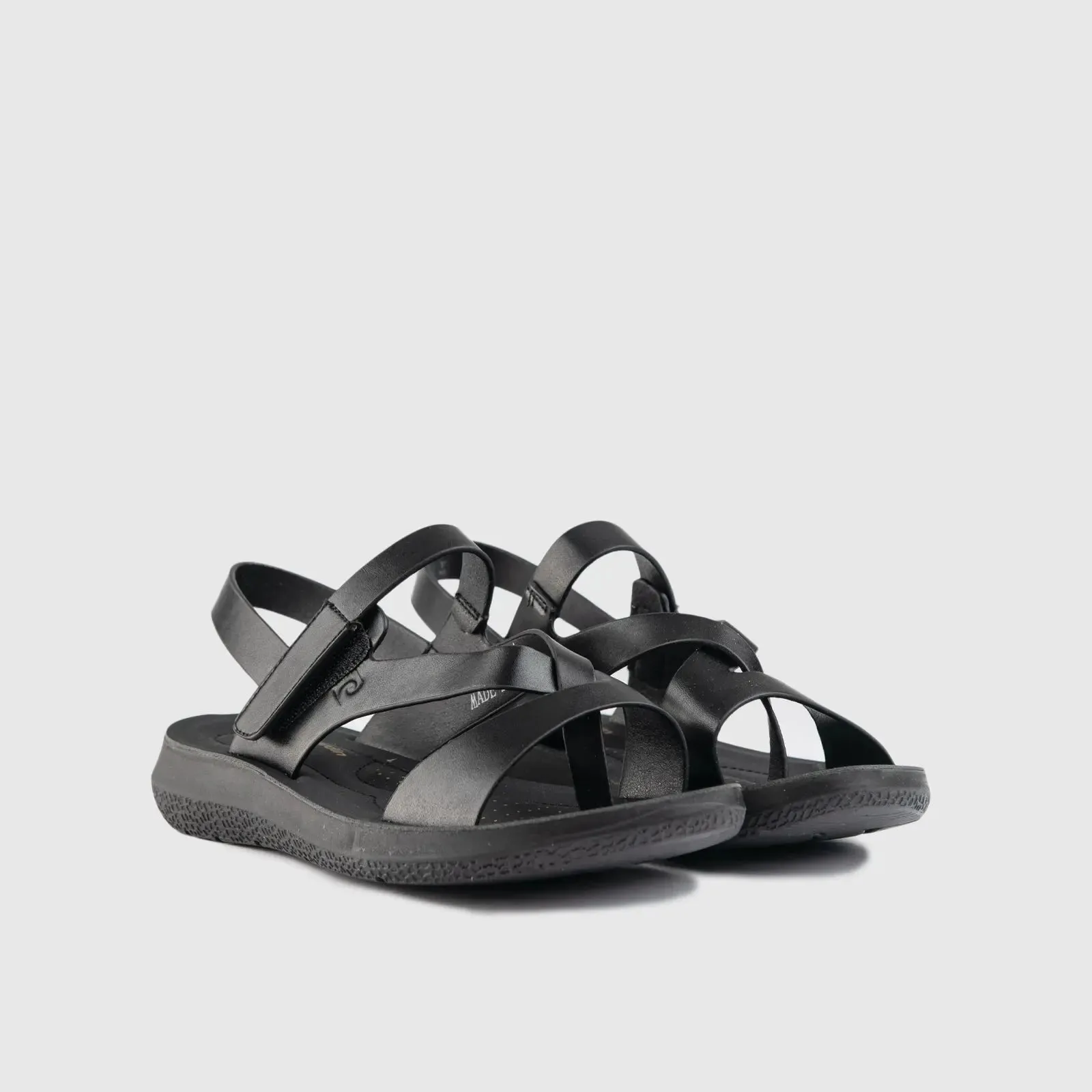 Ladies Strap Sandal Black 10339