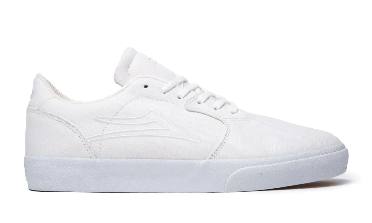 Lakai Cardiff Canvas Skate Shoes - White / White