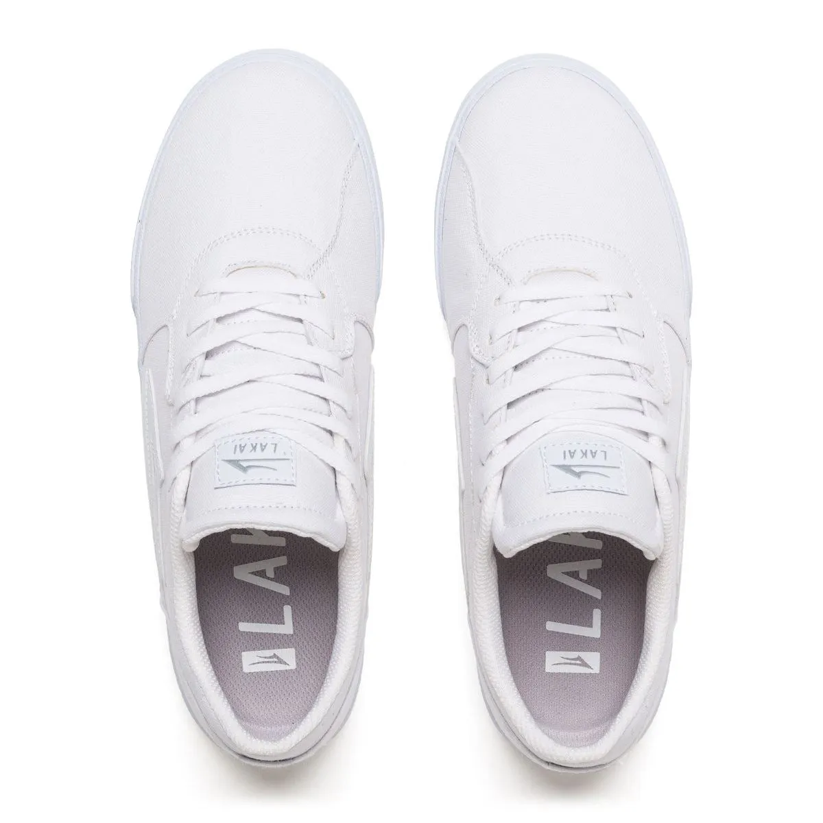 Lakai Cardiff Canvas Skate Shoes - White / White