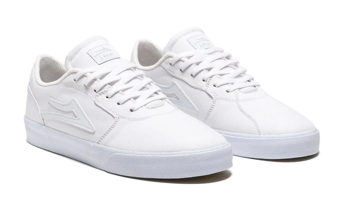 Lakai Cardiff Canvas Skate Shoes - White / White