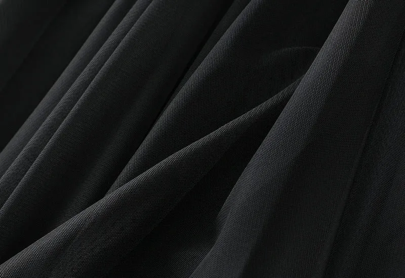 Layered Irregular Tulle Maxi Skirt with Elastic Waist