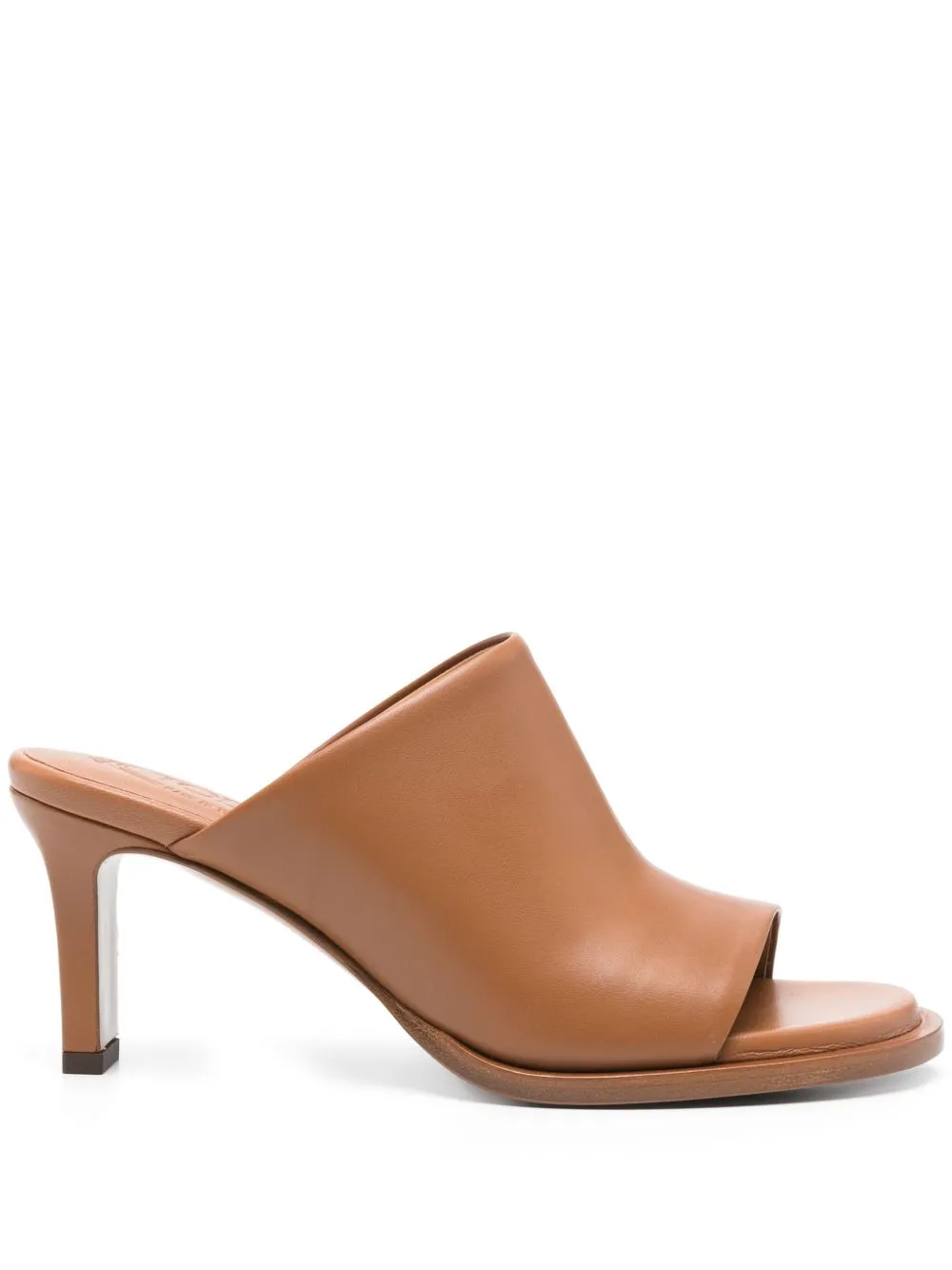 Leather heel mules