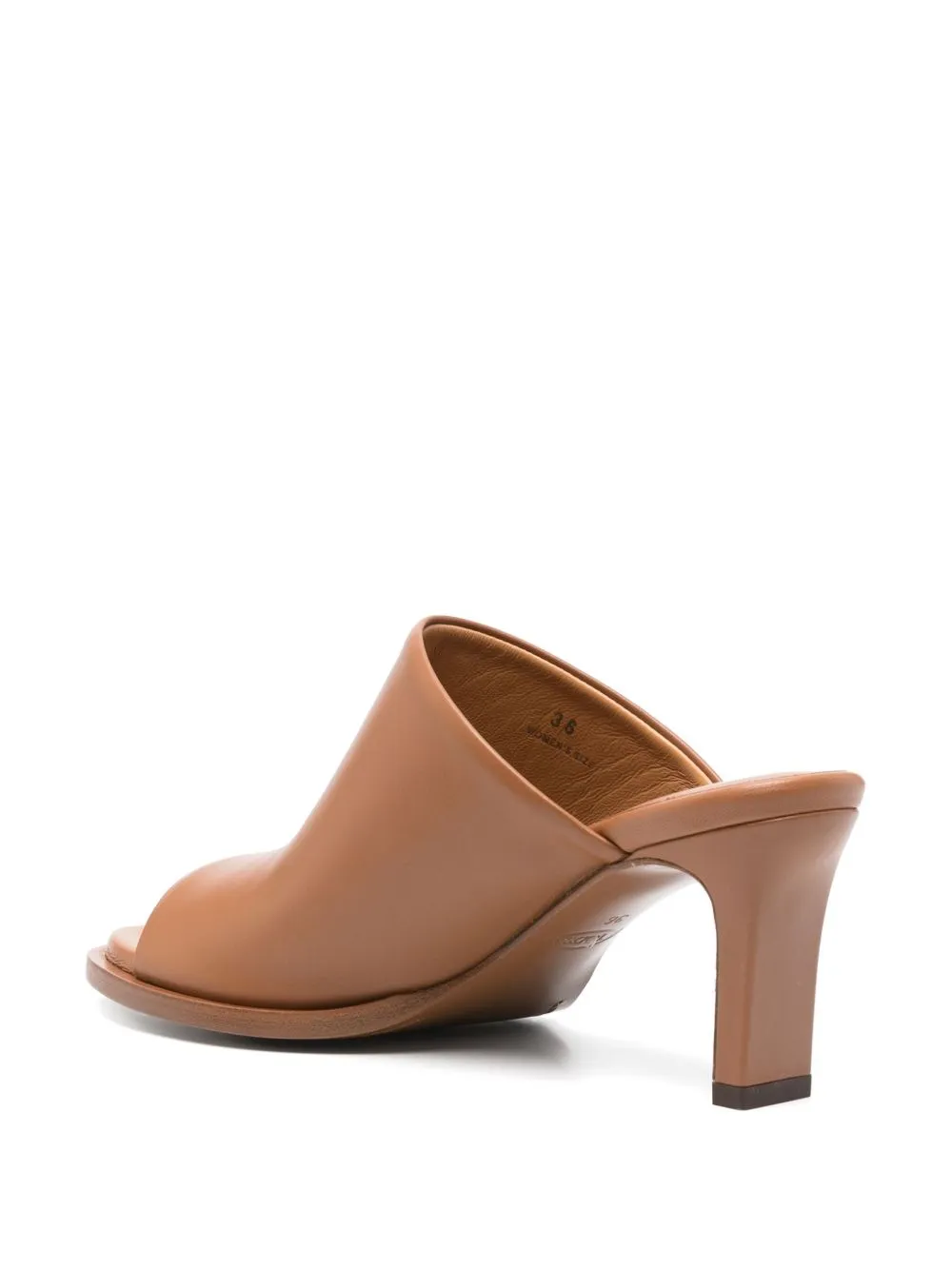 Leather heel mules