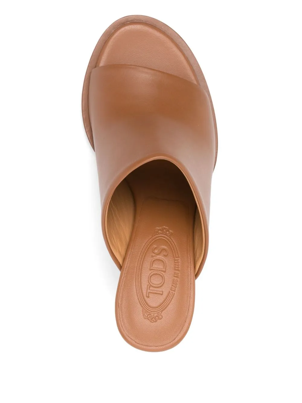 Leather heel mules