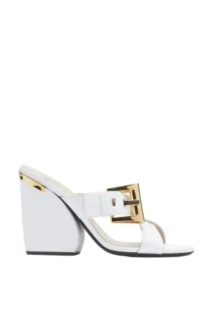 Leather Sandals | White