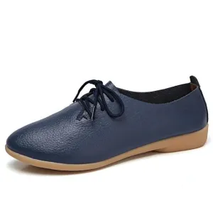 Leather Shoes Women Flats Fashion Soft Causal Moccasins Women Shoes
