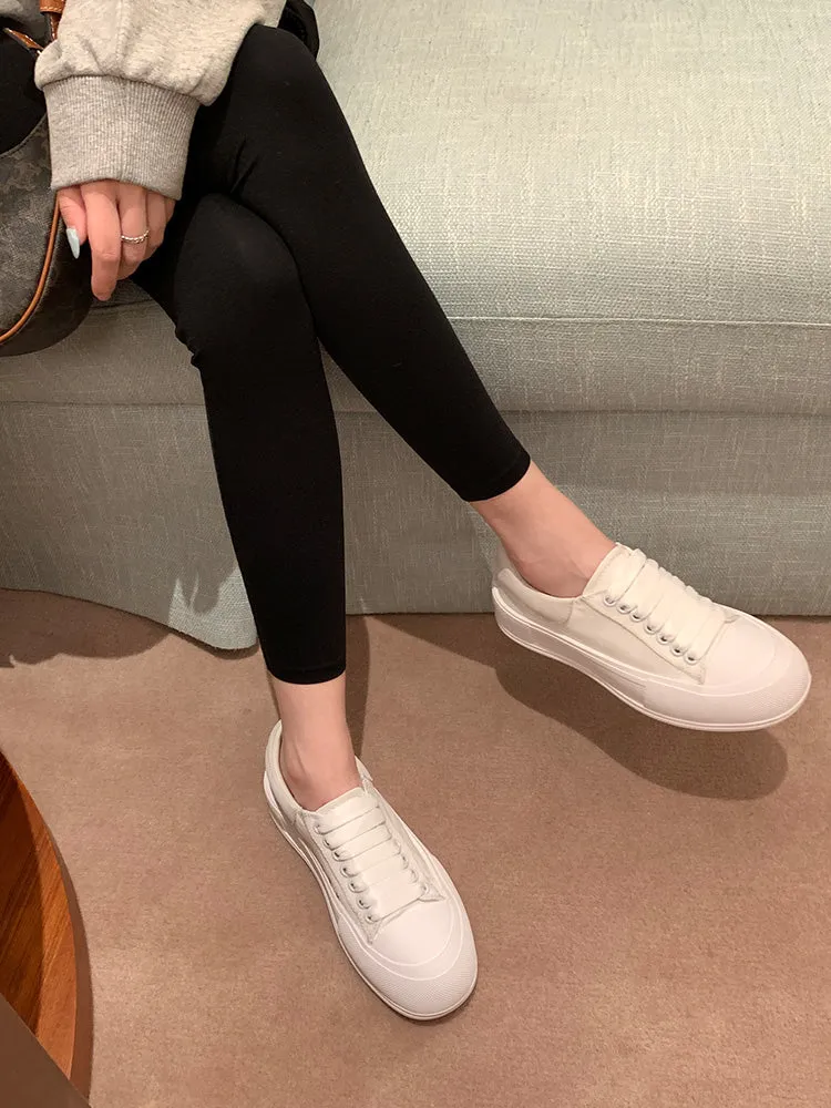 Älexandèr McQüeen Casual All-Match White Shoes Women’s Canvas Designer Shoes