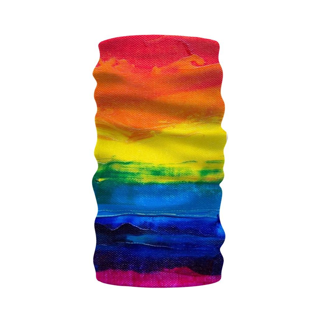 LGBT Pride Rainblw Paint Canvas Neck Warmer Morf Scarf
