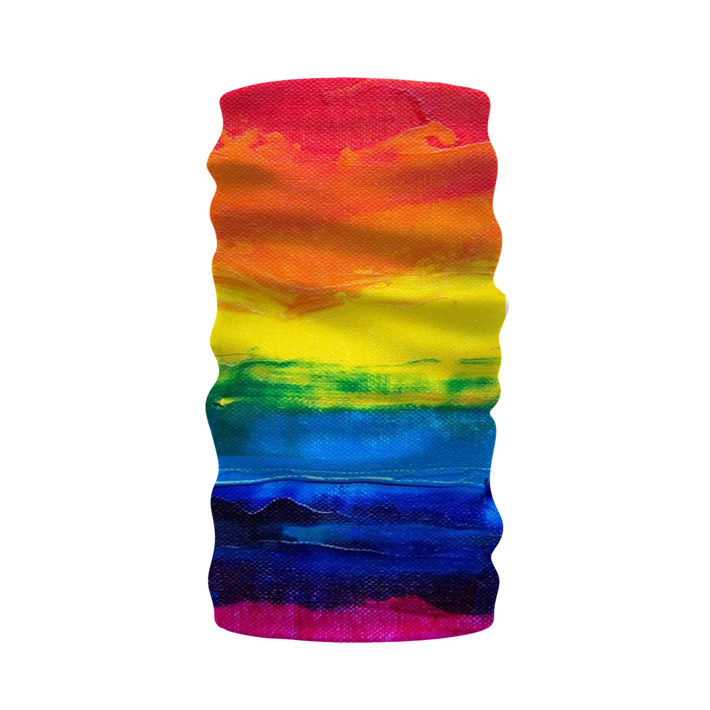 LGBT Pride Rainblw Paint Canvas Neck Warmer Morf Scarf
