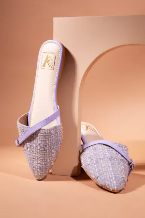 Lilac Loom Mules