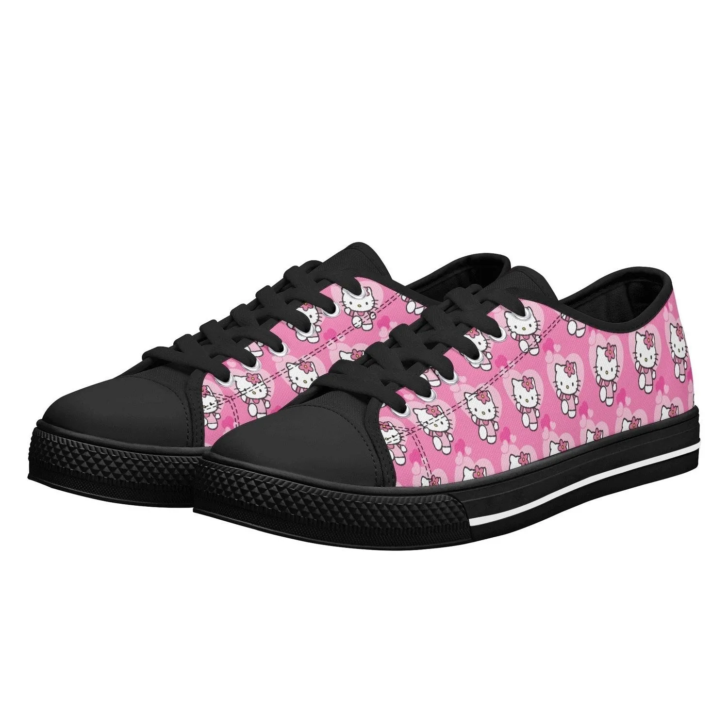Little Kitty Womens Low Top Canvas Shoes