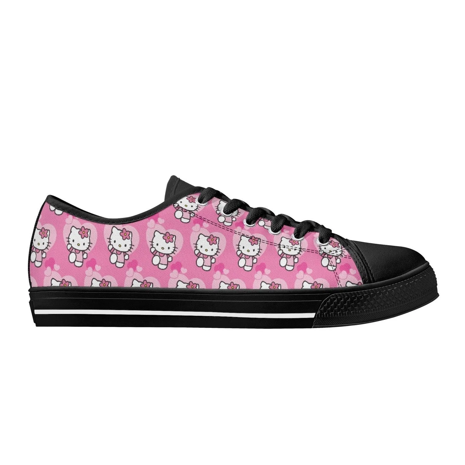 Little Kitty Womens Low Top Canvas Shoes