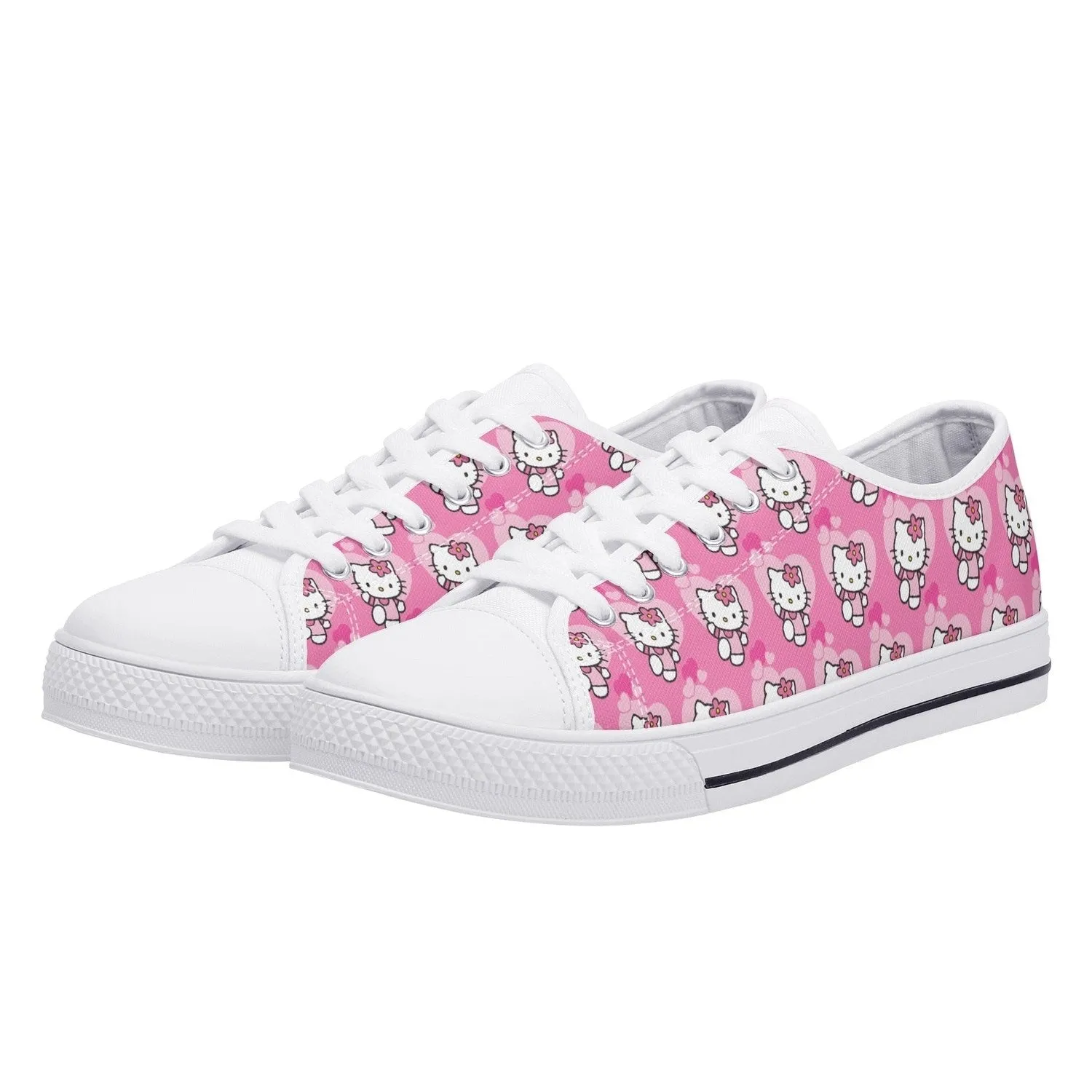 Little Kitty Womens Low Top Canvas Shoes