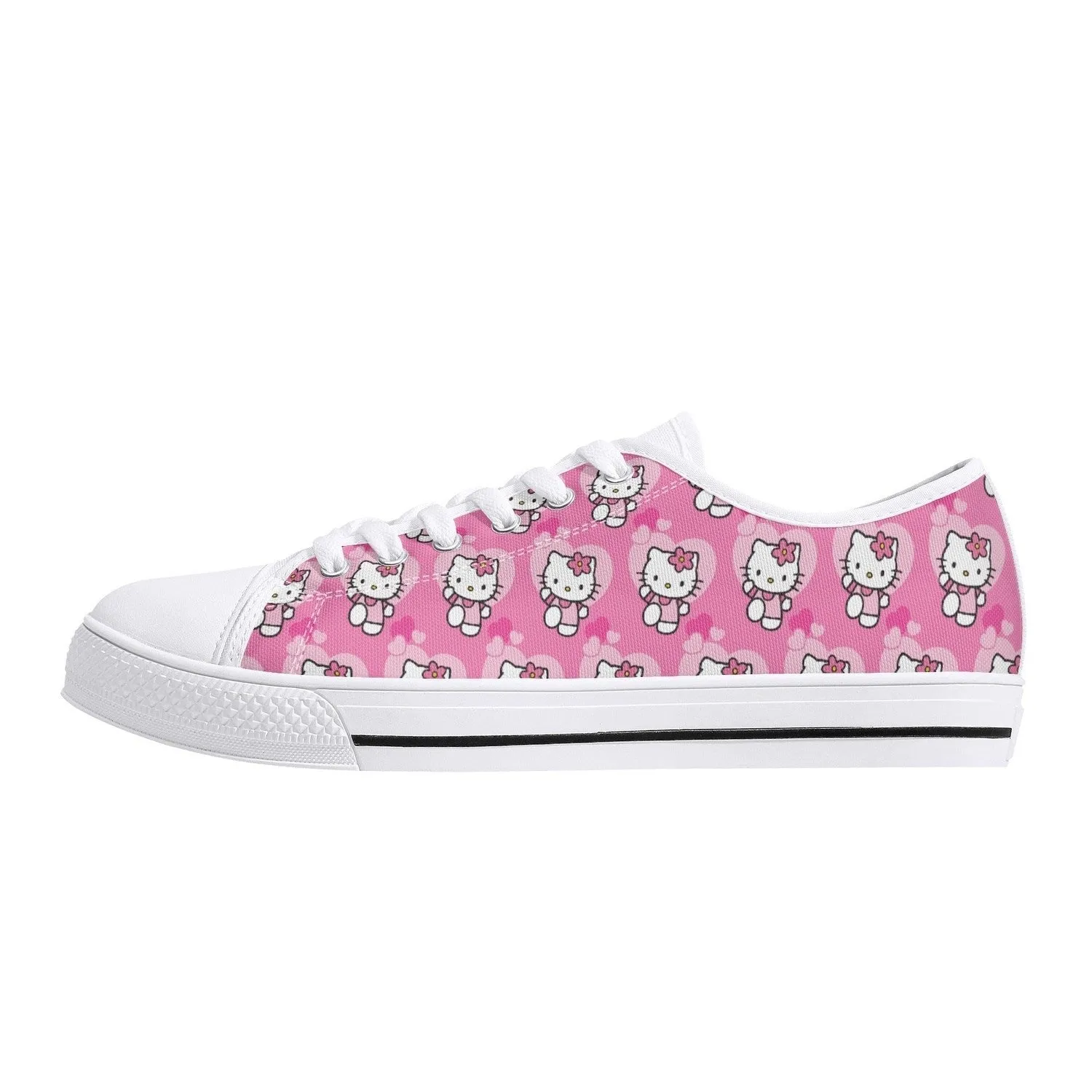 Little Kitty Womens Low Top Canvas Shoes