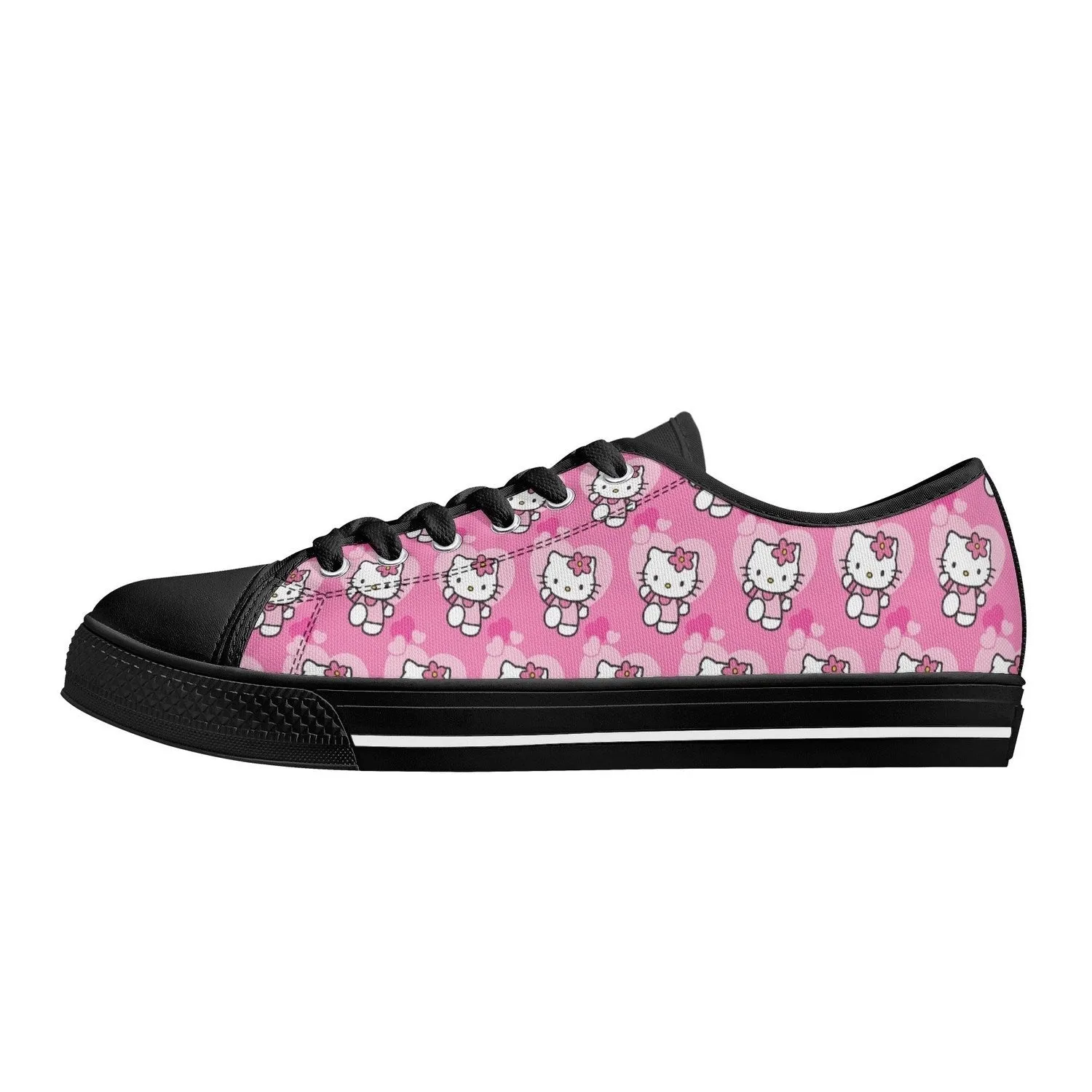 Little Kitty Womens Low Top Canvas Shoes