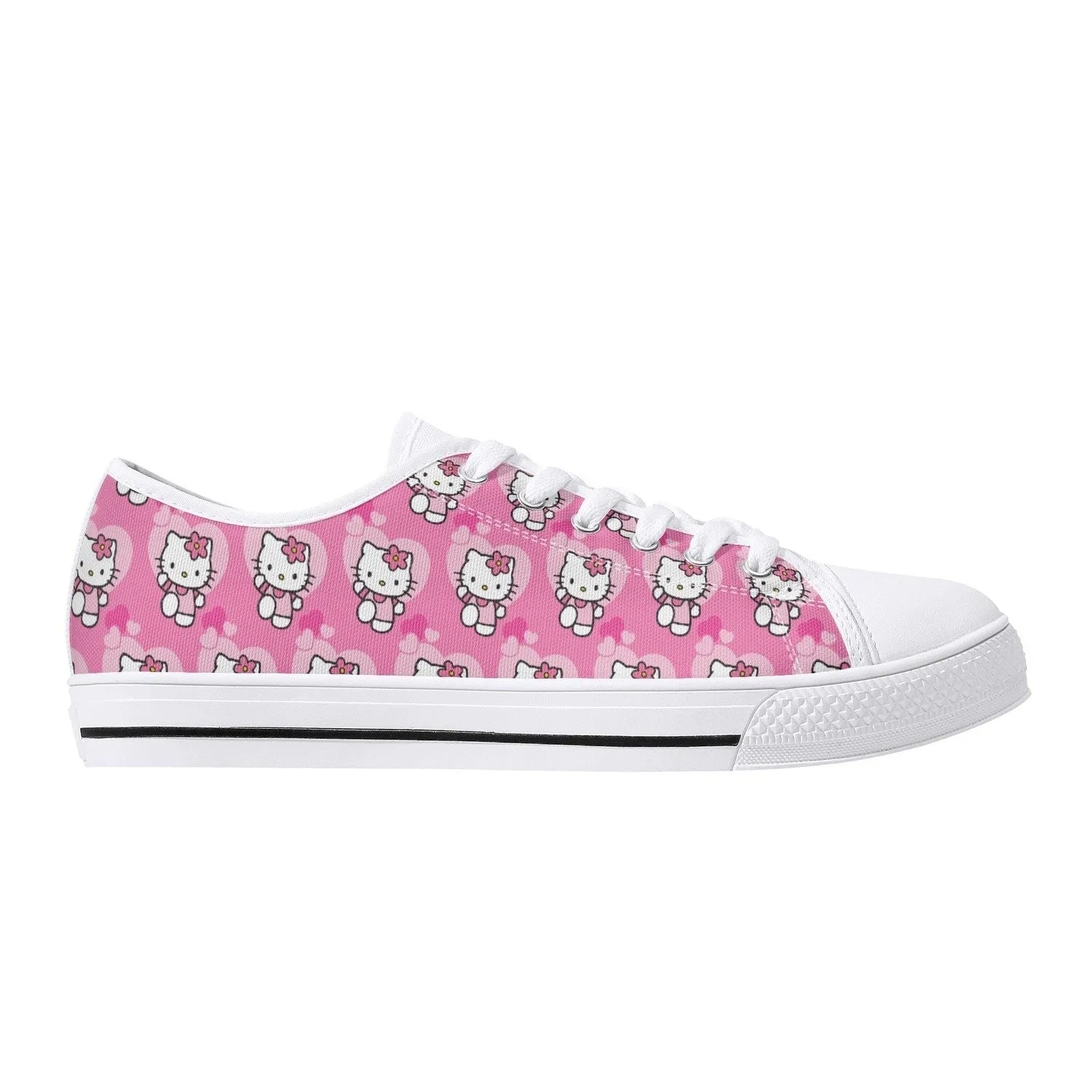 Little Kitty Womens Low Top Canvas Shoes
