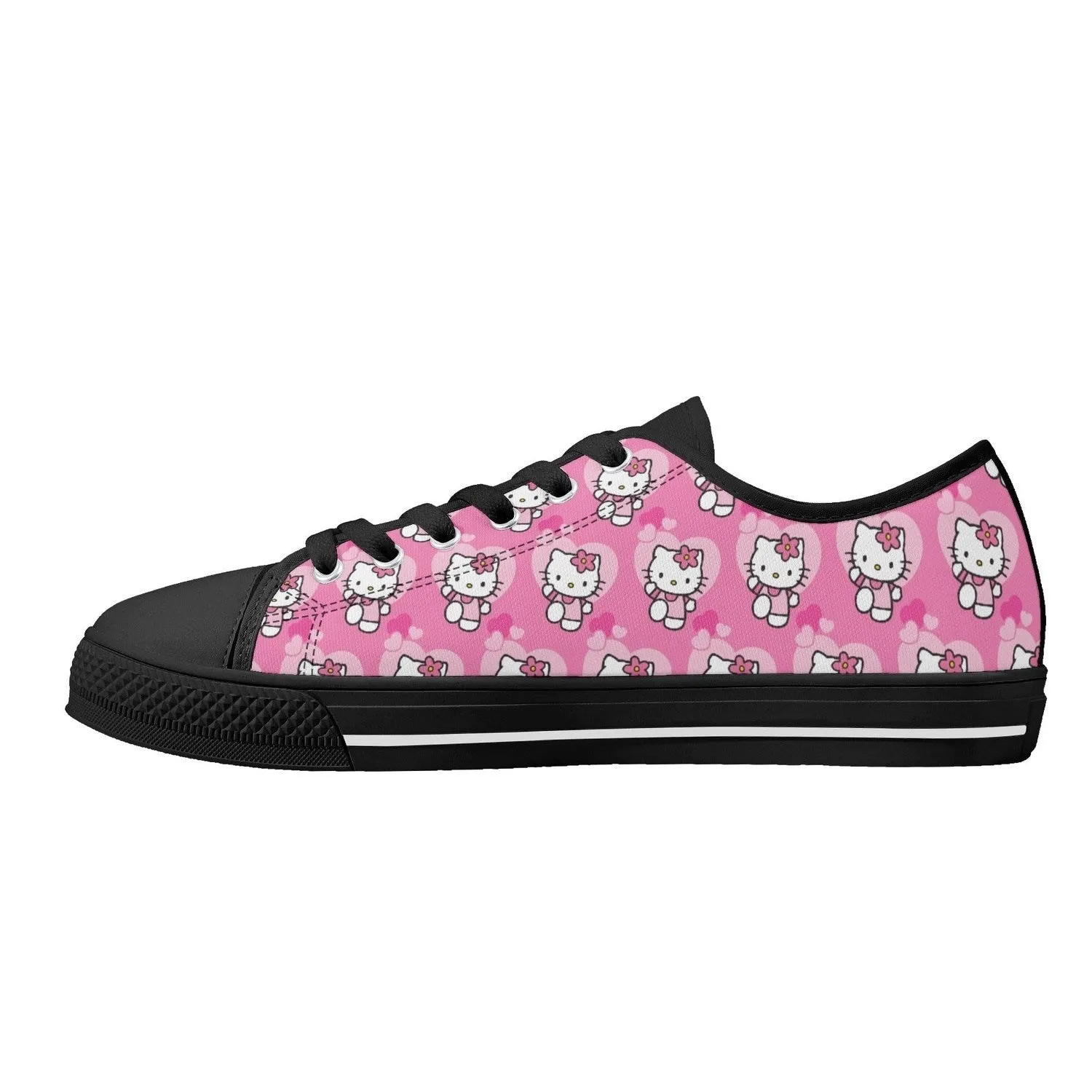 Little Kitty Womens Low Top Canvas Shoes