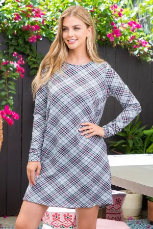 Long Sleeve Print Dress