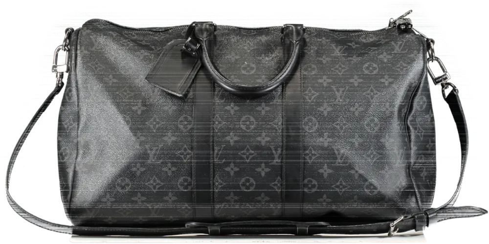 Louis Vuitton Black Keepall Bandoulière 45 Weekend Bag