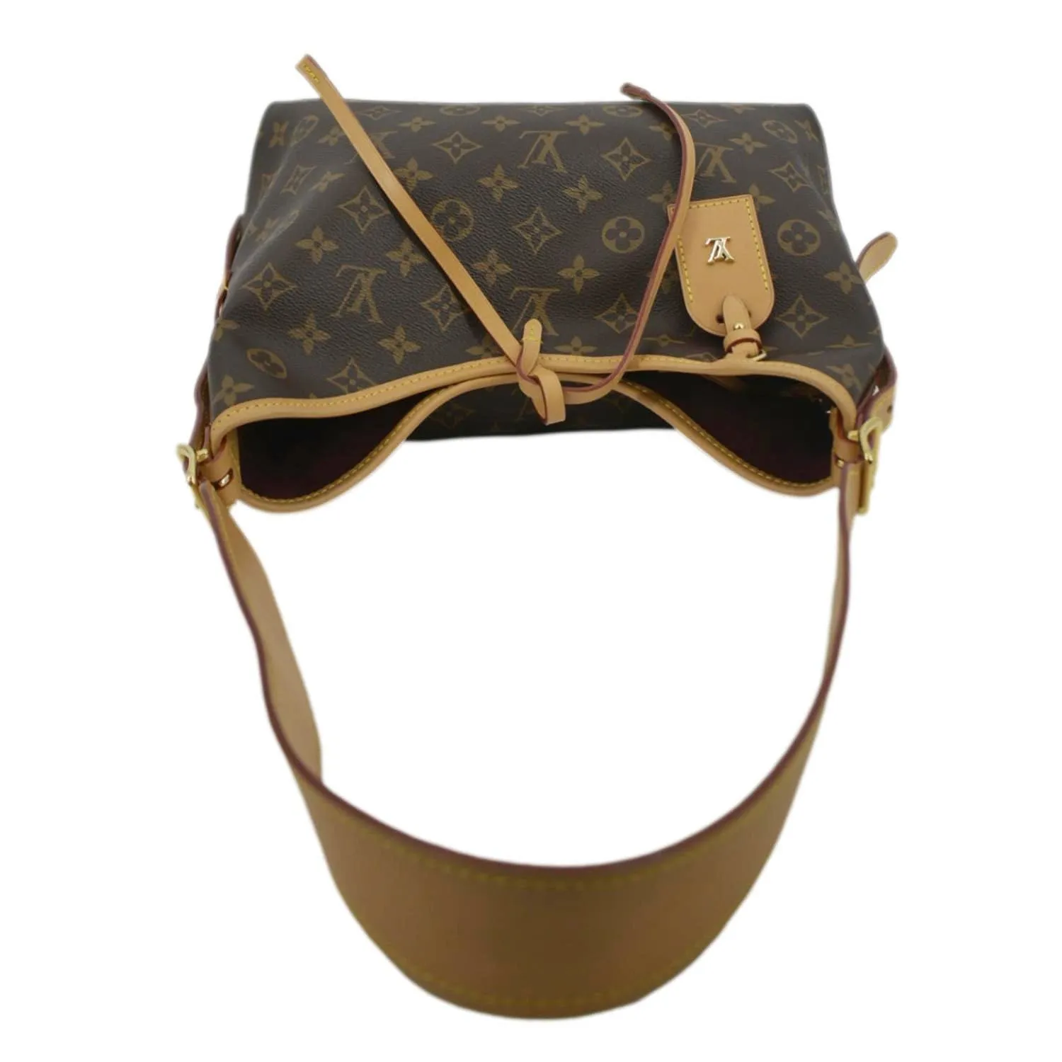 LOUIS VUITTON Carryall PM Monogram Canvas Shoulder Bag Brown