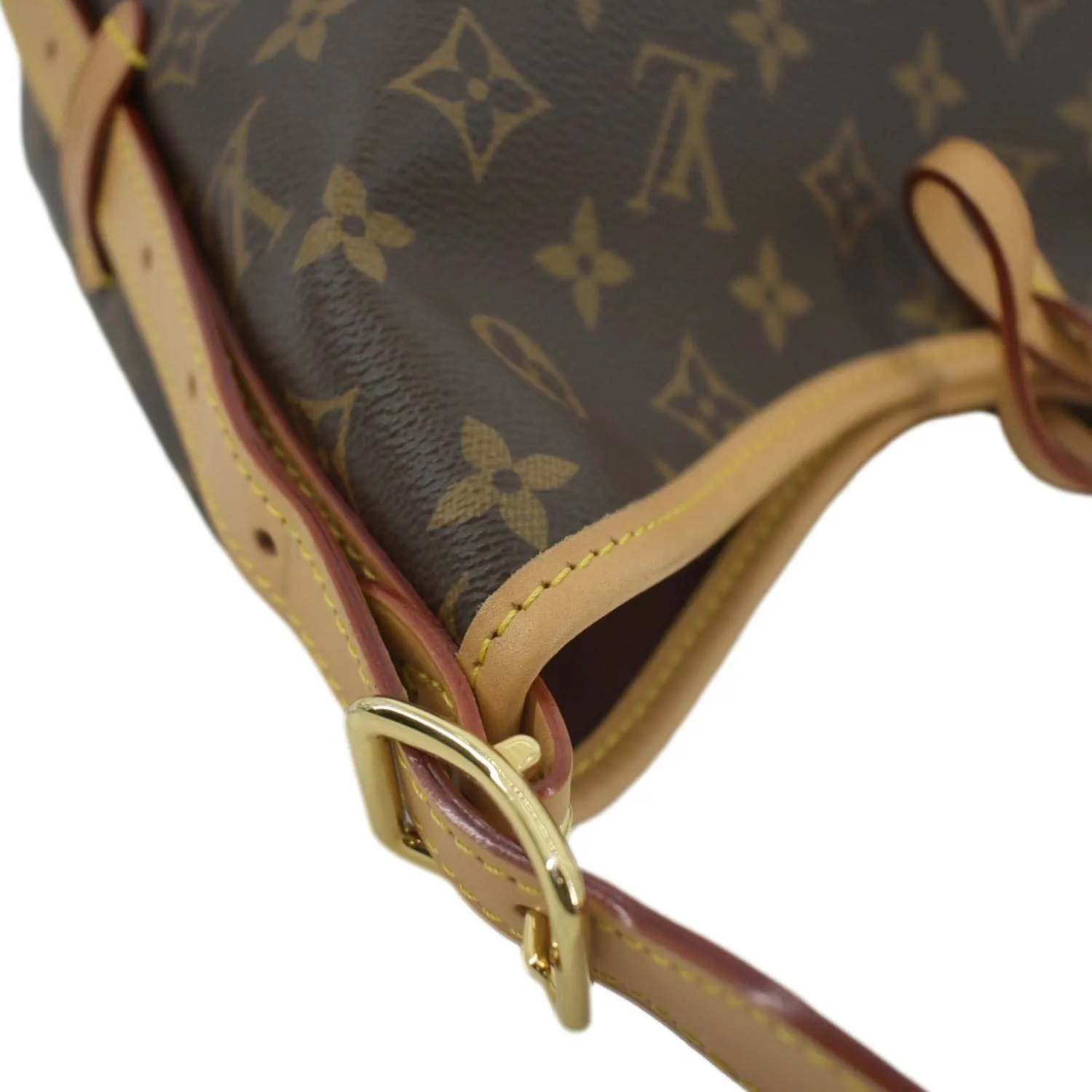 LOUIS VUITTON Carryall PM Monogram Canvas Shoulder Bag Brown