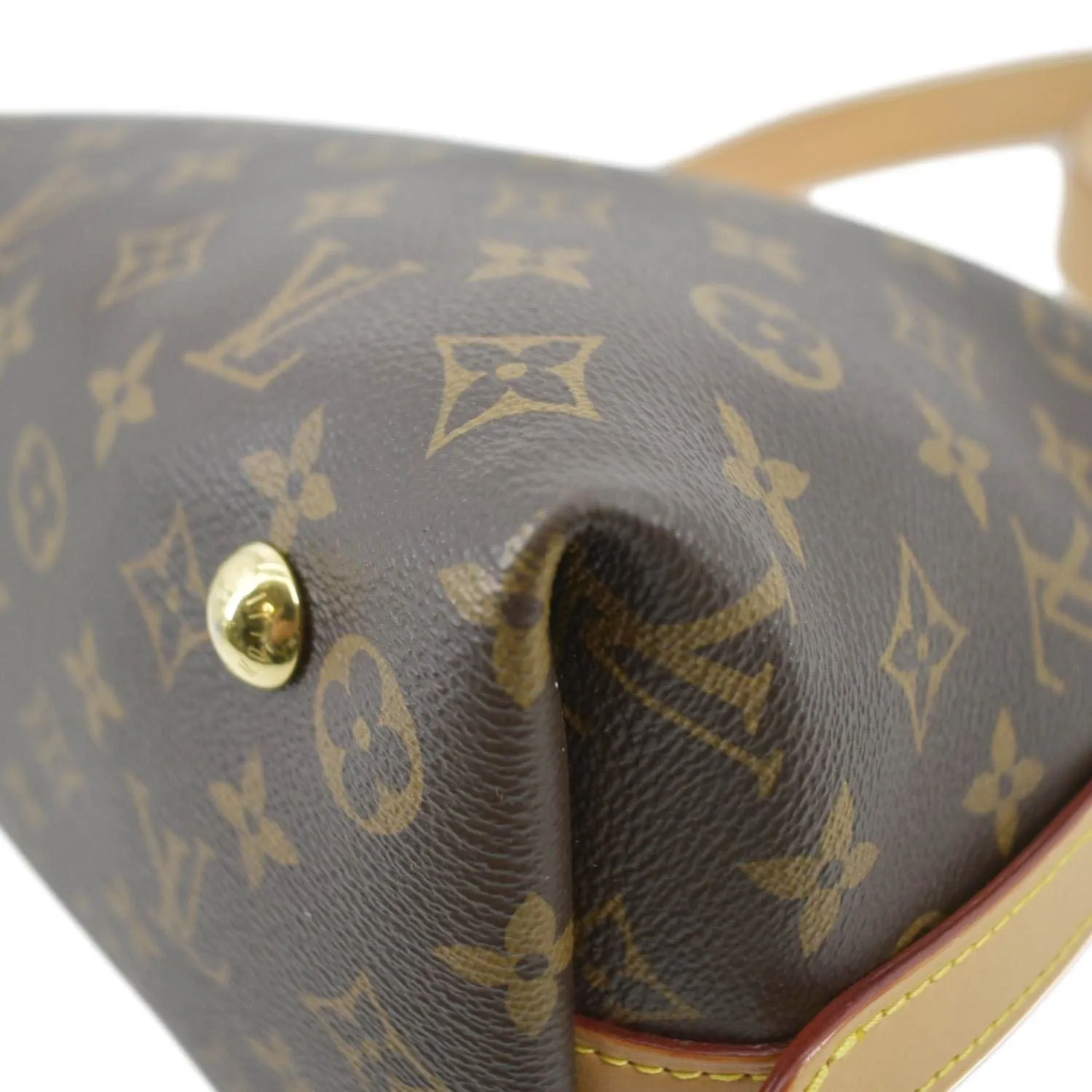 LOUIS VUITTON Carryall PM Monogram Canvas Shoulder Bag Brown