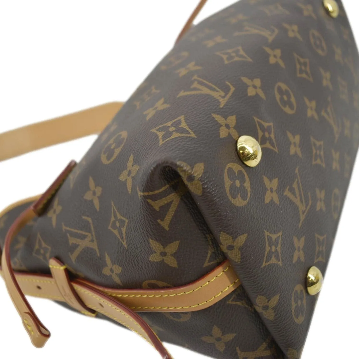 LOUIS VUITTON Carryall PM Monogram Canvas Shoulder Bag Brown