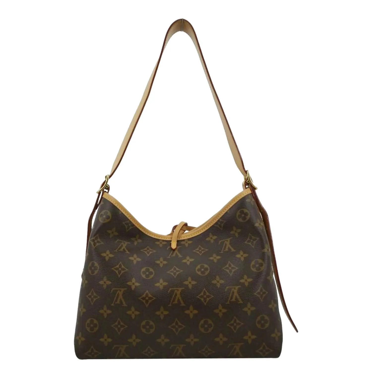 LOUIS VUITTON Carryall PM Monogram Canvas Shoulder Bag Brown