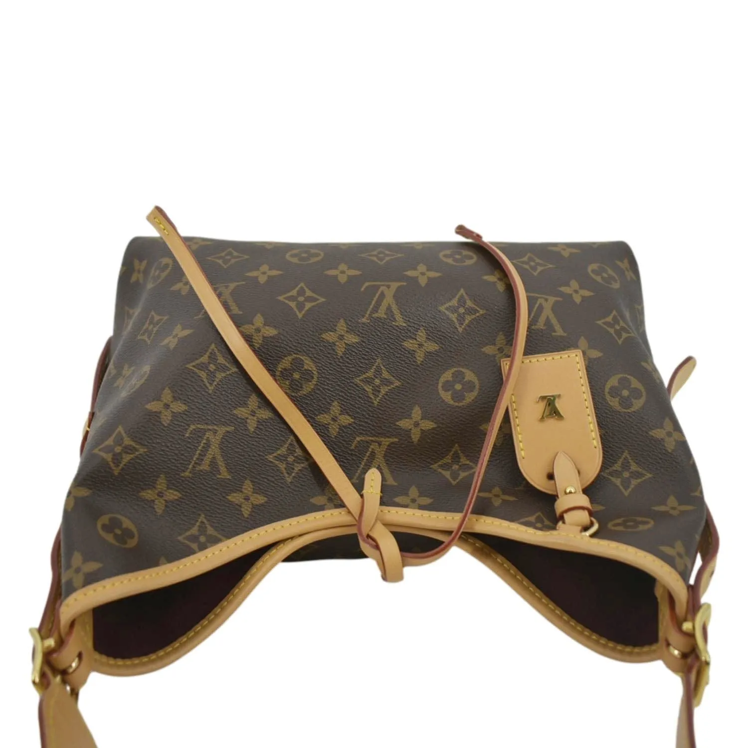LOUIS VUITTON Carryall PM Monogram Canvas Shoulder Bag Brown