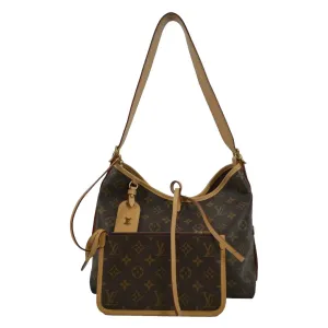 LOUIS VUITTON Carryall PM Monogram Canvas Shoulder Bag Brown