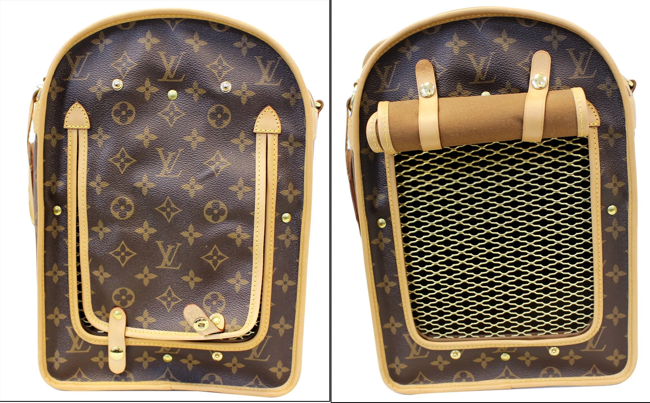 LOUIS VUITTON Sac Chien 50 Monogram Canvas  Dog Carrier