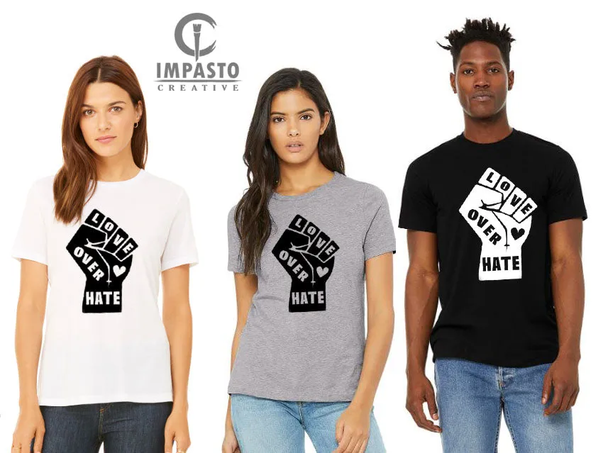 Love Over Hate t-shirt, trending t shirt, BLM logo Shirt, George Floyd, Black Lives Matter, trending, best seller, cool shirt, love