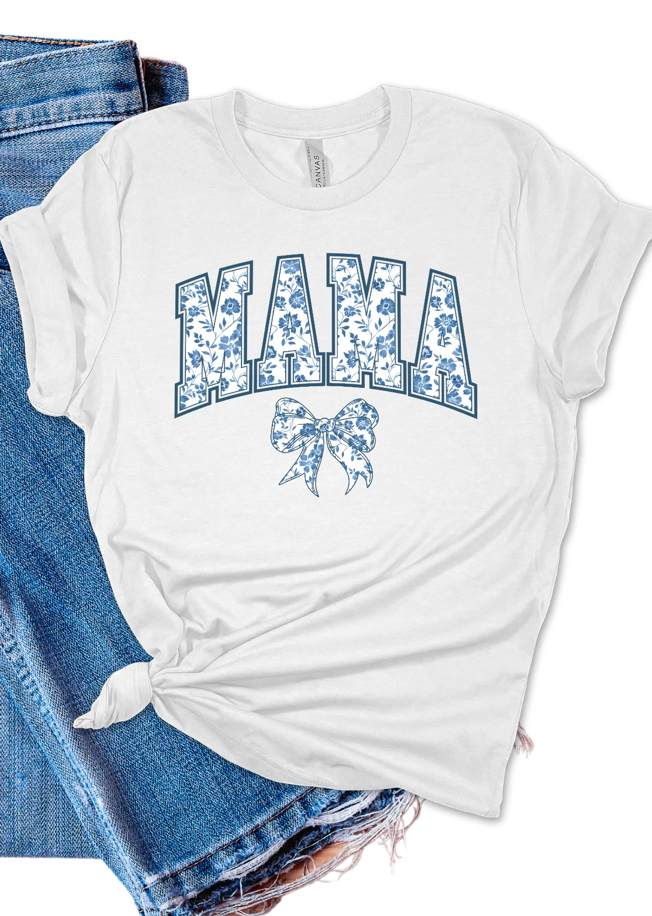 Mama Bow Coquette Bella Canvas T-Shirt