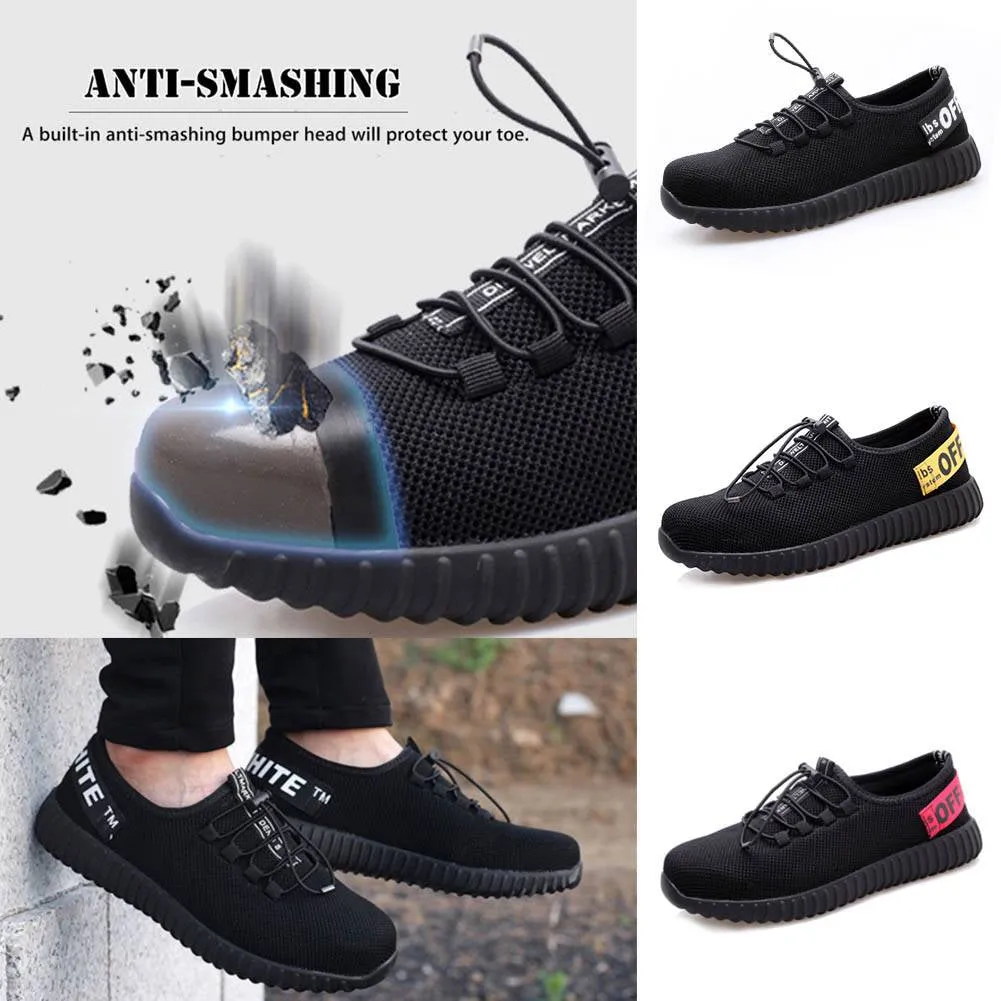 Man Safety Work Shoes Steel Toe Cap Hiking Boots Sport Breathable
