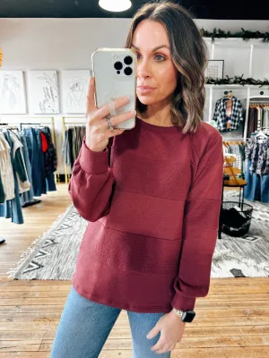 Mandy's Mauve Textured Top