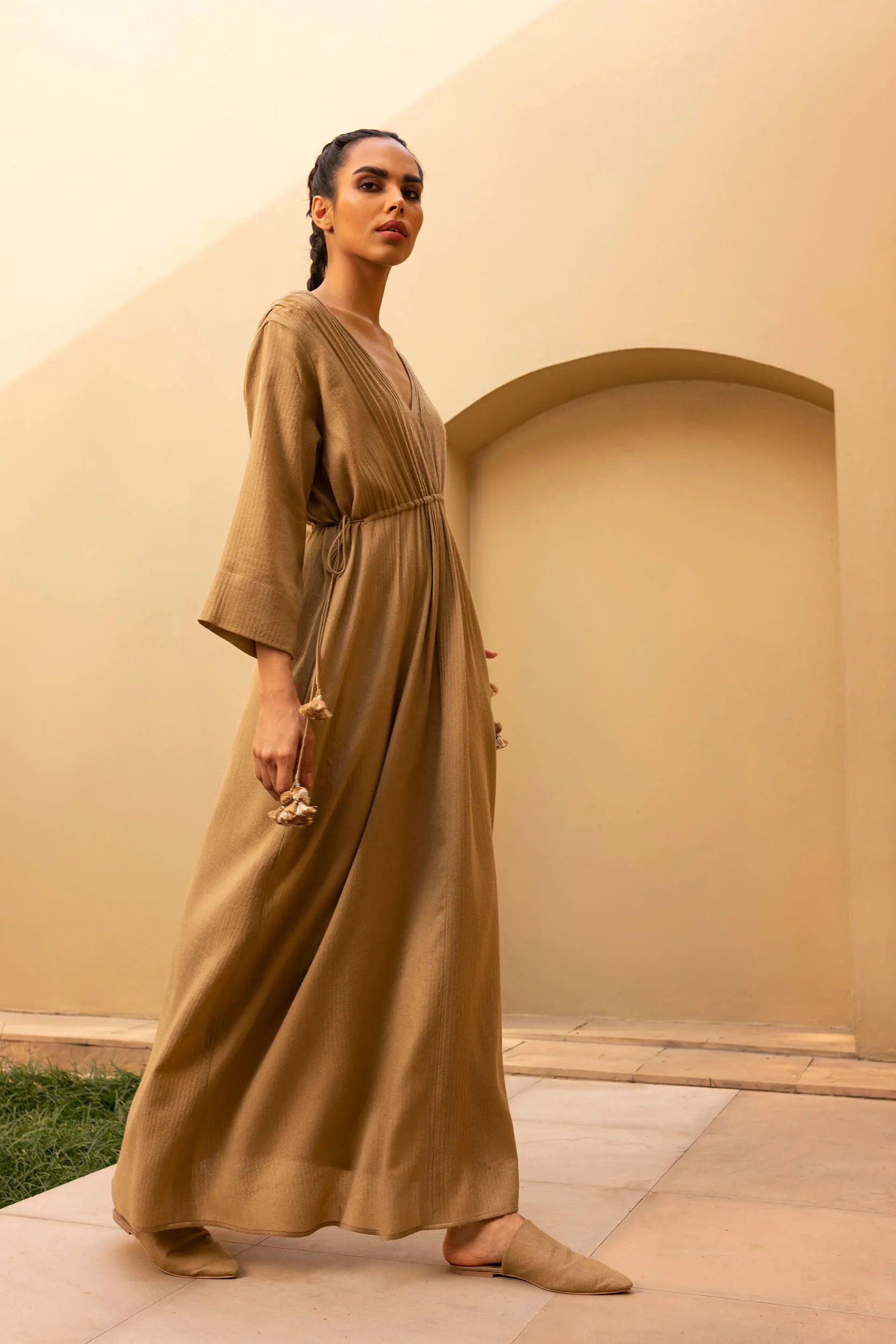 Marrakesh Woollen Kaftan (Sand)