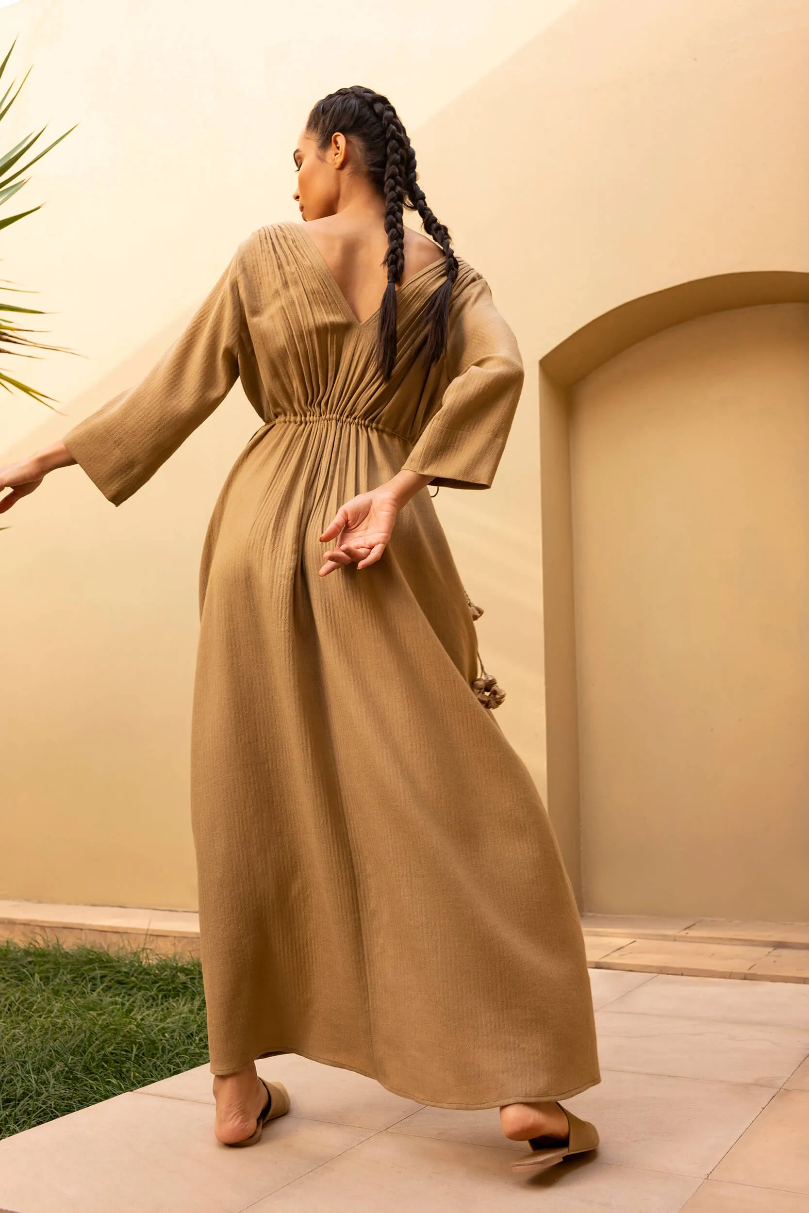 Marrakesh Woollen Kaftan (Sand)