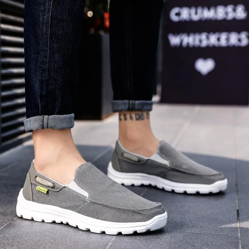 Men Canvas Casual Breathable Footwear Flat Shoes