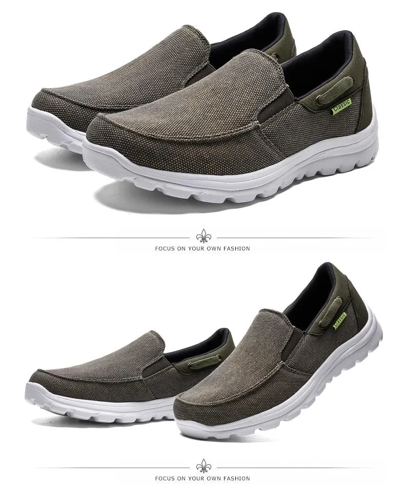 Men Canvas Casual Breathable Footwear Flat Shoes