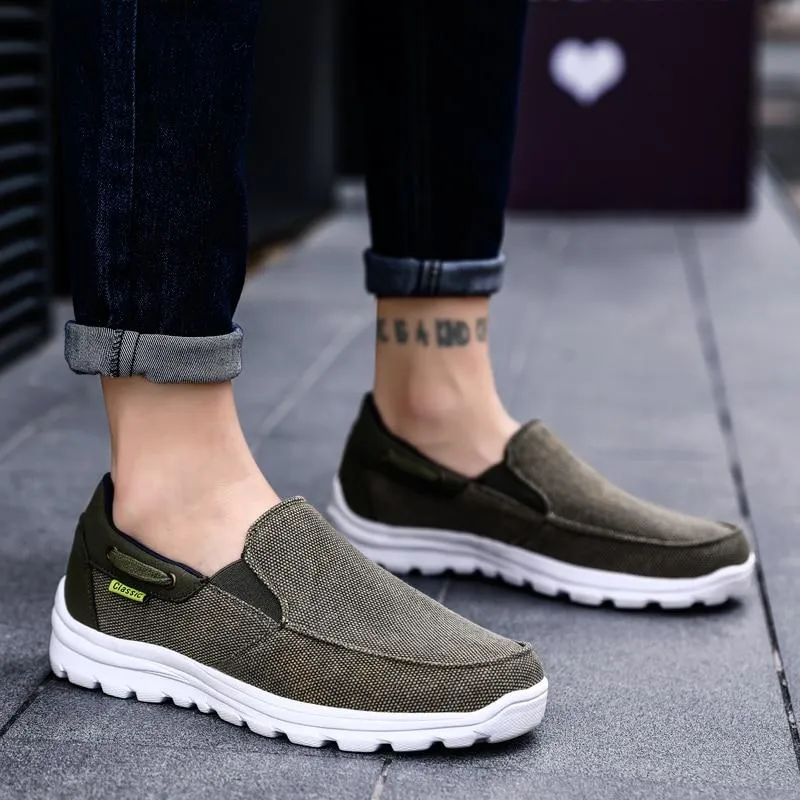 Men Canvas Casual Breathable Footwear Flat Shoes