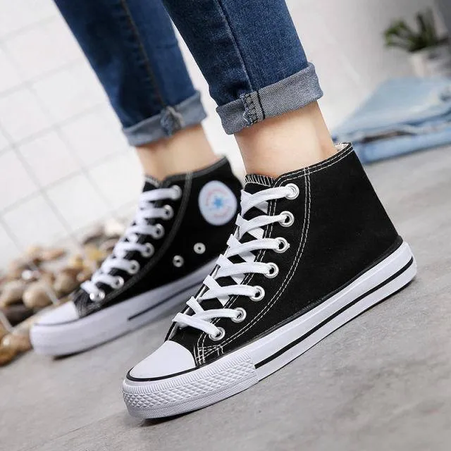 Men Canvas Sneakers Lovers Comfortable Shoes Flats Casual Red White Black Blue Breathable Walking shoes