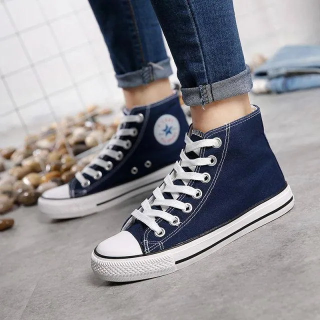 Men Canvas Sneakers Lovers Comfortable Shoes Flats Casual Red White Black Blue Breathable Walking shoes