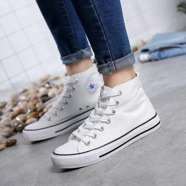 Men Canvas Sneakers Lovers Comfortable Shoes Flats Casual Red White Black Blue Breathable Walking shoes