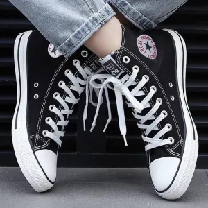 Men Canvas Sneakers Lovers Comfortable Shoes Flats Casual Red White Black Blue Breathable Walking shoes